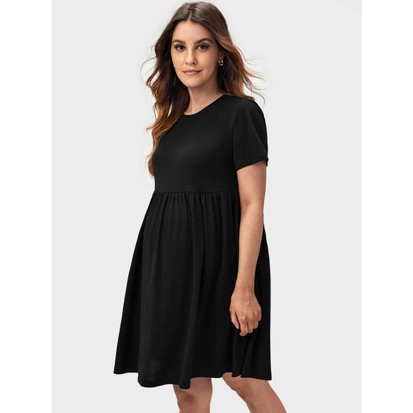 BASICS Maternity Solid Smock Dress - Picture 5 of 8